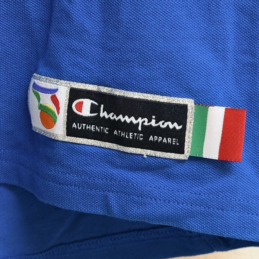 Italian National Team Basketball Men's XL Polo Champion Europe Italy Blue Sports - Picture 6 of 10
